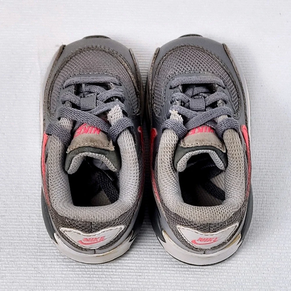 Nike Air Max 90‎ Sneakers Toddler Baby Size 4C Gray Pink Athletic Lace Up Shoes - Picture 6 of 9